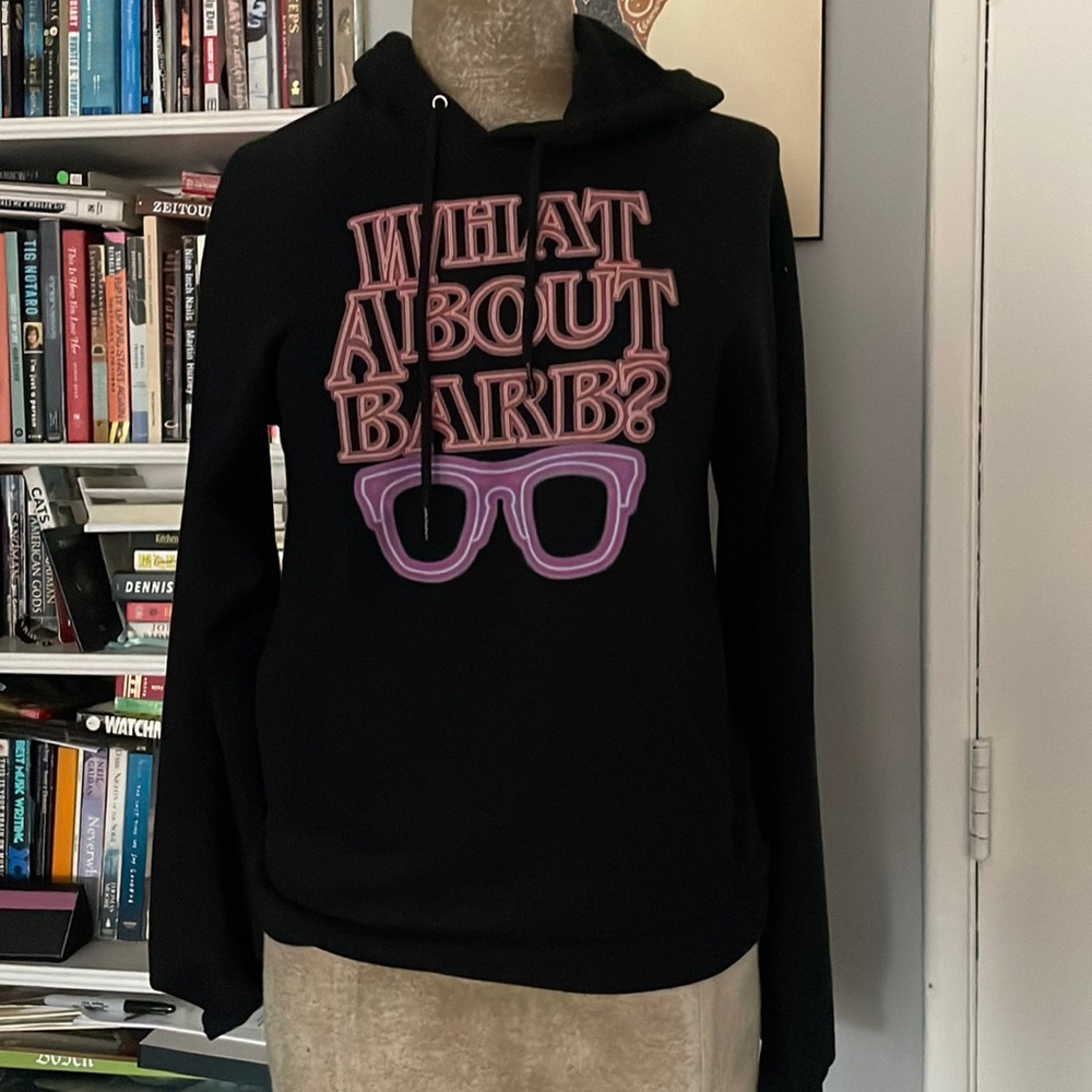 Small American Apparel black hoodie; Stranger Things